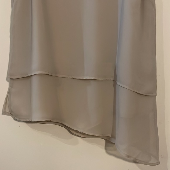 G by Giuliana Rancic Beige Neutral Sleeveless Layered Sheer Asymmetrical Top - Picture 9 of 16